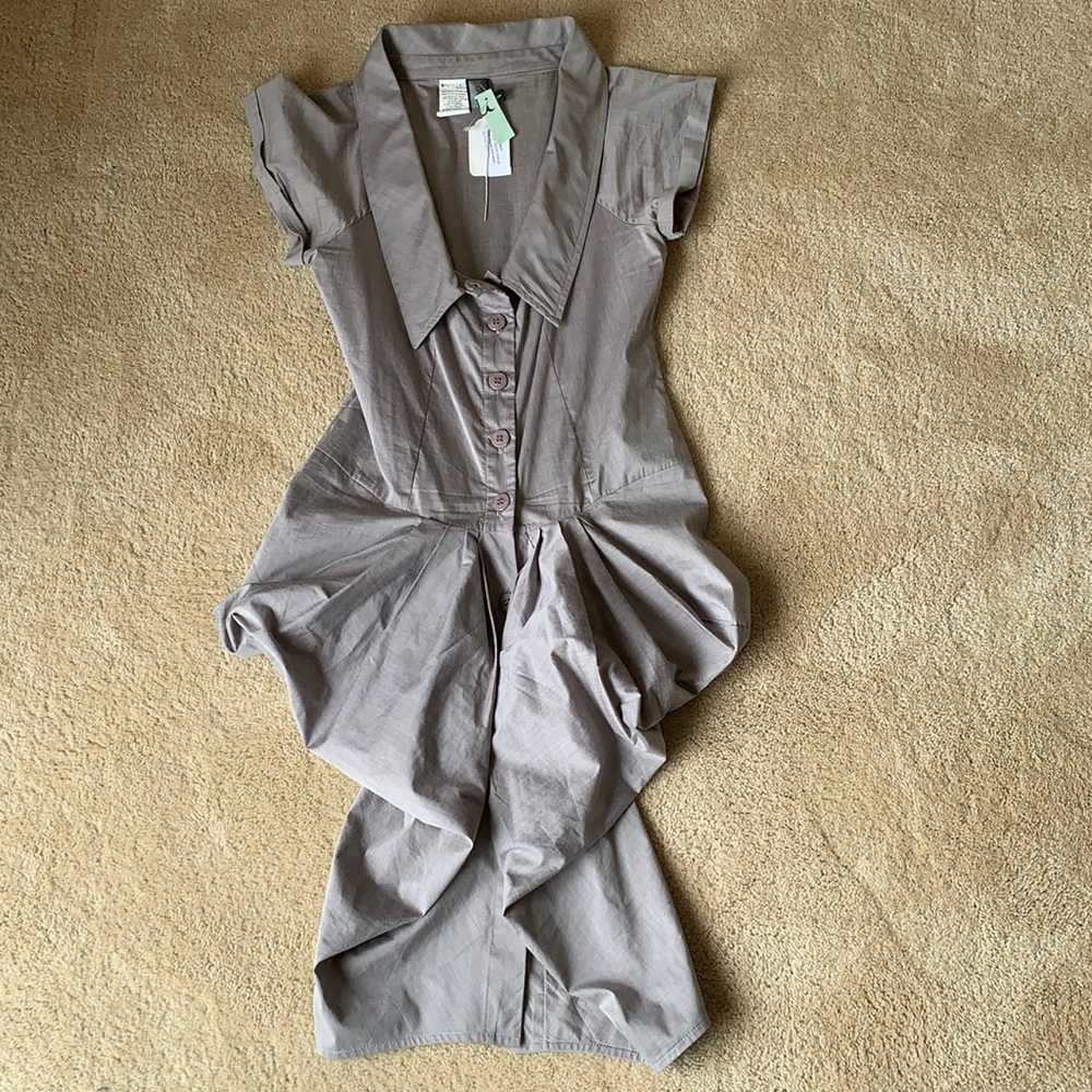 Kitchen Orange Button Up Dress - image 1